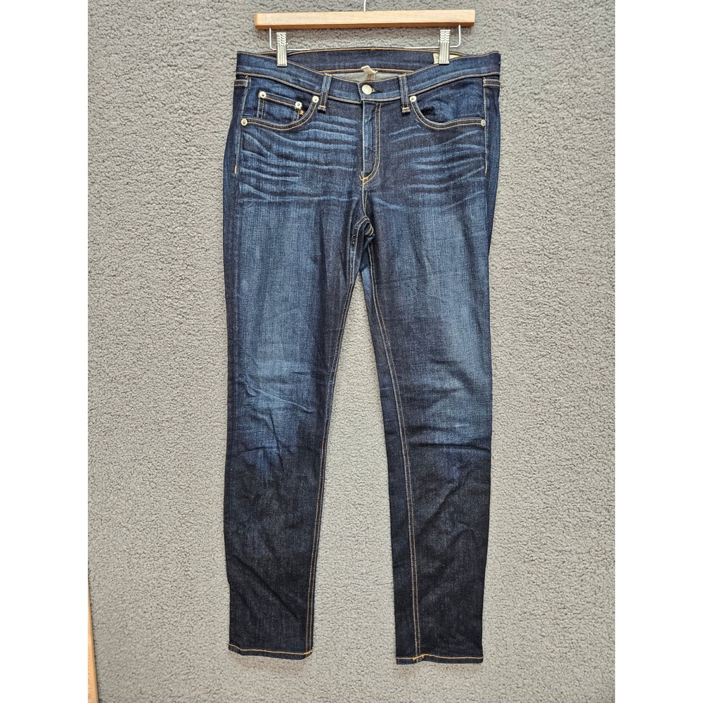 Rag & Bone Skinny Jeans 31 Kensington Dark Wash Blue W1502K520 Denim